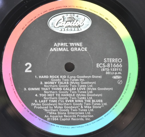 April Wine [에이프릴 와인] – Animal Grace ㅡ 중고 수입 오리지널 아날로그 LP