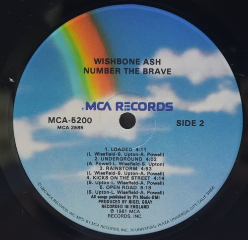 Wishbone Ash [위시본 애쉬] - Number The Brave ㅡ 중고 수입 오리지널 아날로그 LP