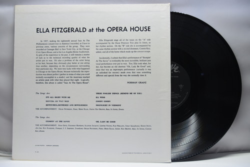 Ella Fitzgerald [엘라 피츠제랄드] - At the Opera House - 중고 수입 오리지널 아날로그 LP