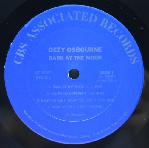 Ozzy Osbourne [오지 오스본] - Bark At The Moon ㅡ 중고 수입 오리지널 아날로그 LP