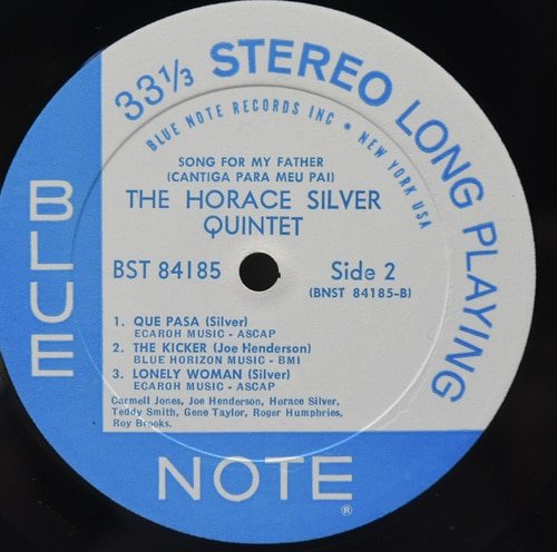 The Horace Silver Quintet [호레이스 실버] ‎- Song for My Father (1964 US stereo 초반 (New York)) - 중고 수입 오리지널 아날로그 LP