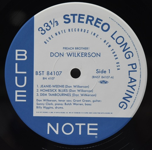 Don Wilkerson [돈 윌커슨] - Preach Brother! - 중고 수입 오리지널 아날로그 LP