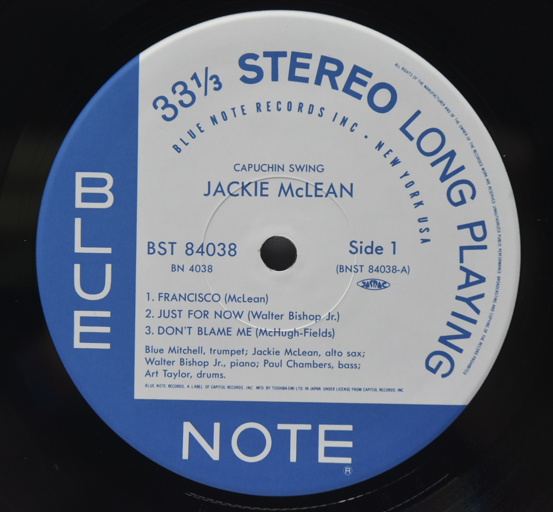 Jackie McLean [재키 맥린] - Capuchin Swing - 중고 수입 오리지널 아날로그 LP