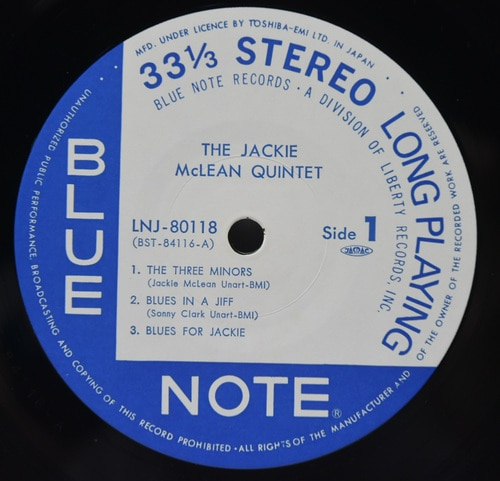 The Jackie McLean Quintet [잭키 맥린] – The Jackie McLean Quintet - 중고 수입 오리지널 아날로그 LP