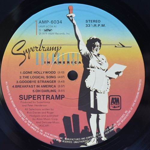 Supertramp [수퍼트램프] - Breakfast In America ㅡ 중고 수입 오리지널 아날로그 LP