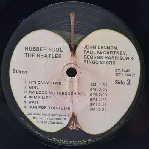The Beatles [비틀즈] - Rubber Soul (USA Pressing) ㅡ 중고 수입 오리지널 아날로그 LP