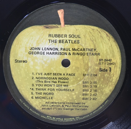 The Beatles [비틀즈] - Rubber Soul (USA Pressing) ㅡ 중고 수입 오리지널 아날로그 LP