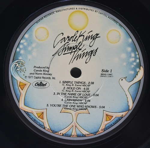 Carole King [캐롤 킹] - Simple Things - 중고 수입 오리지널 아날로그 LP