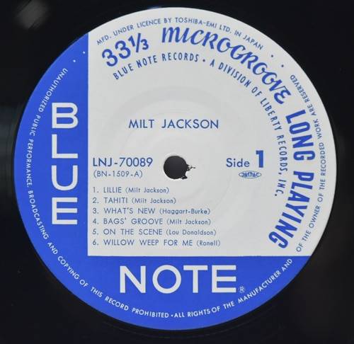 Milt Jackson With John Lewis, Percy Heath, Kenny Clarke, Lou Donaldson And The Thelonious Monk Quintet [밀트 잭슨] ‎- 중고 수입 오리지널 아날로그 LP