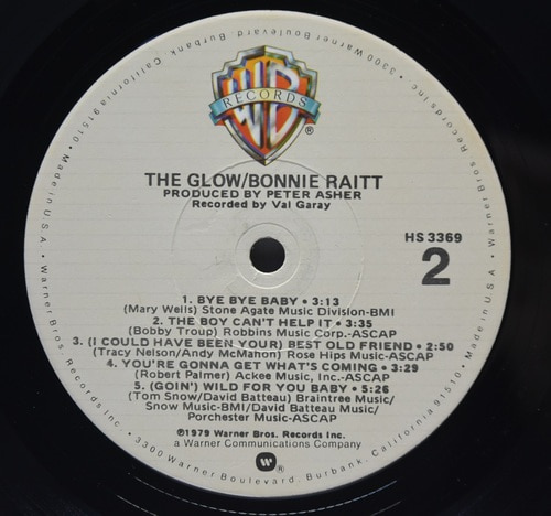 Bonnie Raitt [보니 레잇] - The Glow ㅡ 중고 수입 오리지널 아날로그 LP