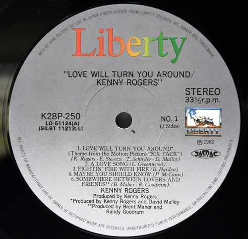 Kenny Rogers [케니 로저스] - Love Will Turn You Around ㅡ 중고 수입 오리지널 아날로그 LP
