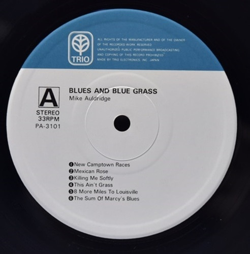 Mike Auldridge [마이크 얼드리지] ‎- Blues And Blue Grass - 중고 수입 오리지널 아날로그 LP