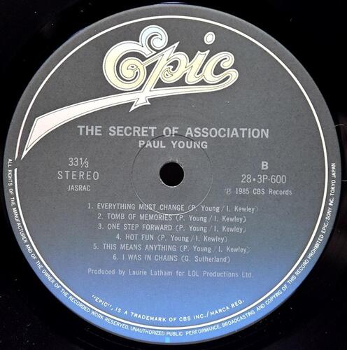Paul Young [폴 영] - The Secret Of Association ㅡ 중고 수입 오리지널 아날로그 LP