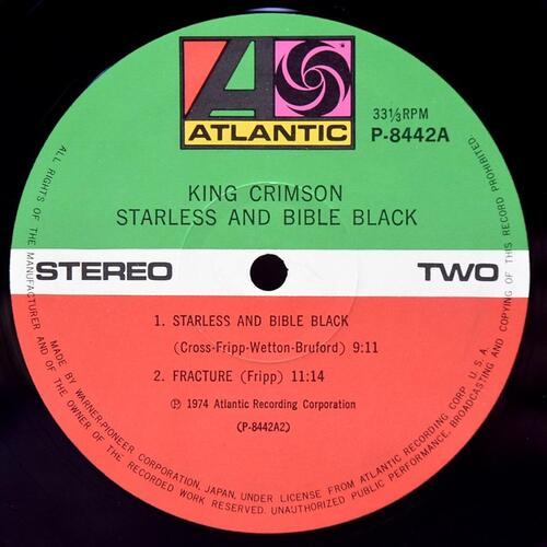 King Crimson [킹 크림슨] - Starless and Bible Black - 중고 수입 오리지널 아날로그 LP