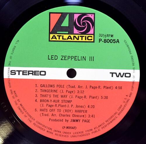 Led Zeppelin [레드 제플린] - Led Zeppelin III ㅡ 중고 수입 오리지널 아날로그 LP
