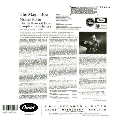[수입] 매직 보우 - 마이클 래빈이 연주하는 바이올린 작품 모음집 Michael Rabin : The Magic Bow [LP]