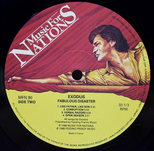 Exodus [엑소더스] – Fabulous Disaster ㅡ 중고 수입 오리지널 아날로그 LP