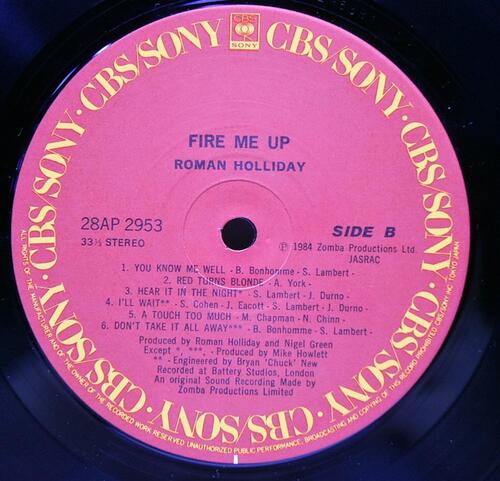 Roman Holliday [로만 홀리데이] – Fire Me Up ㅡ 중고 수입 오리지널 아날로그 LP