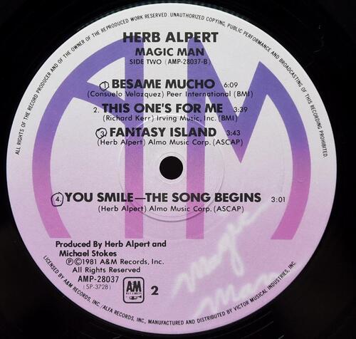 Herb Alpert [허브 앨퍼트] – Magic Man - 중고 수입 오리지널 아날로그 LP