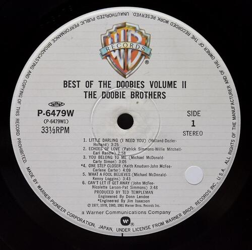 The Doobie Brothers [두비 브라더스] - Best Of The Doobies - Volume II ㅡ 중고 수입 오리지널 아날로그 LP