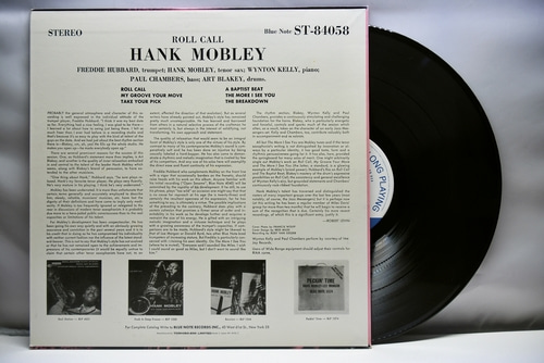 Hank Mobley [행크 모블리] - Roll Call - 중고 수입 오리지널 아날로그 LP