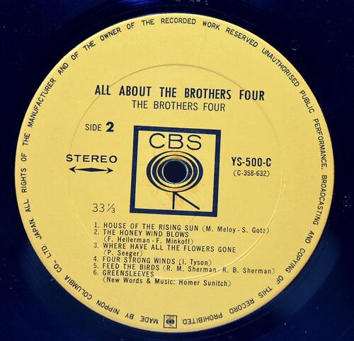 The Brothers Four [브라더스 포] – All About The Brothers Four ㅡ 중고 수입 오리지널 아날로그 LP