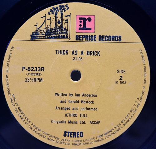 Jethro Tull [제쓰로 툴] ‎– Thick As A Brick (Gerald&#039;s Immaculate World) ㅡ 중고 수입 오리지널 아날로그 LP