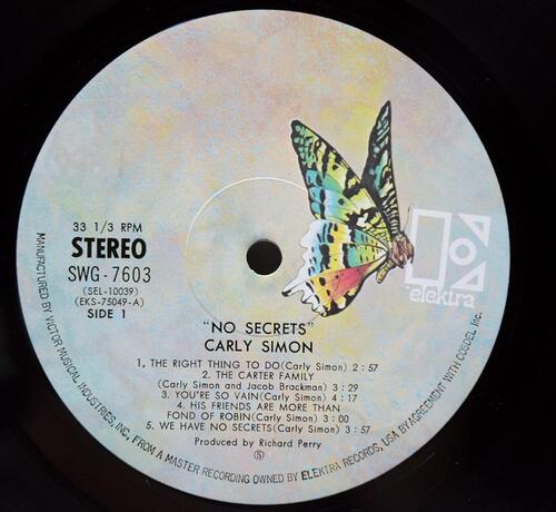 Carly Simon [칼리 사이먼] - No Secrets ㅡ 중고 수입 오리지널 아날로그 LP