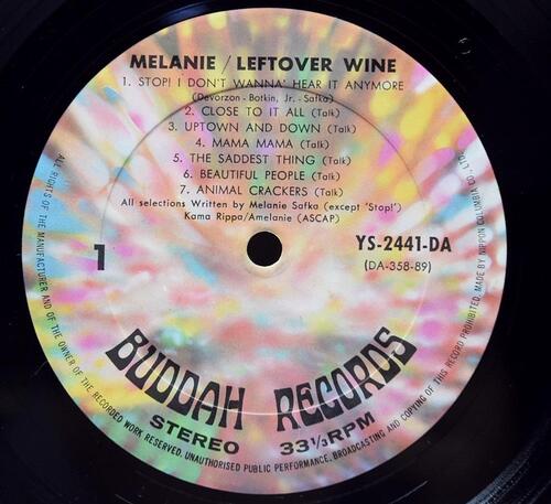 Melanie [멜라니 사프카] - Leftover Wine ㅡ 중고 수입 오리지널 아날로그 LP