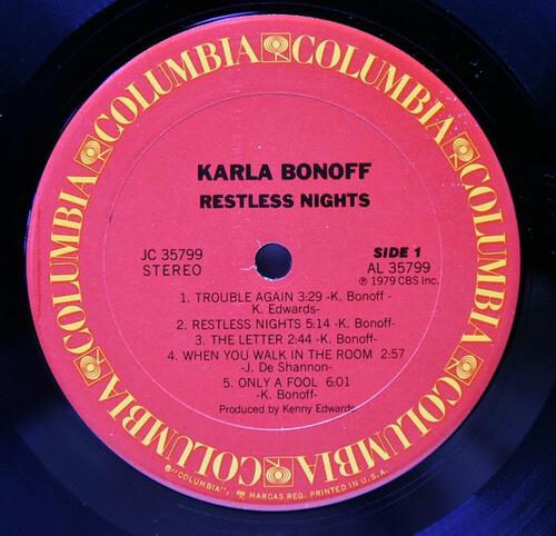 Karla Bonoff [칼라 보노프] - Restless Nights ㅡ 중고 수입 오리지널 아날로그 LP