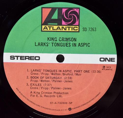 King Crimson [킹 크림슨] – Larks&#039; Tongues In Aspic ㅡ 중고 수입 오리지널 아날로그 LP