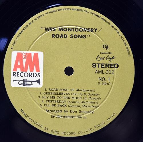 Wes Montgomery [웨스 몽고메리] – Road Song - 중고 수입 오리지널 아날로그 LP