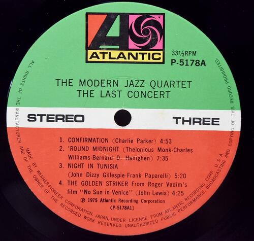 The Modern Jazz Quartet [모던 재즈 쿼텟]‎ - The Last Concert - 중고 수입 오리지널 아날로그 2LP
