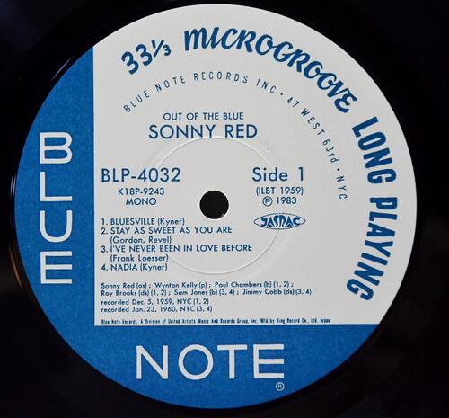 Sonny Red [소니 레드] – Out Of The Blue - 중고 수입 오리지널 아날로그 LP