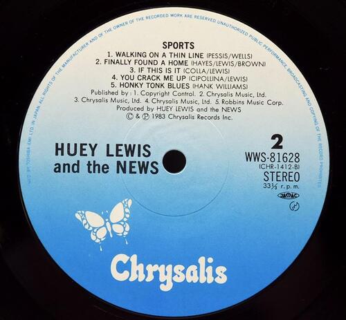 Huey Lewis and the News [휴이 루이스 앤 더 뉴스] - Sports ㅡ 중고 수입 오리지널 아날로그 LP