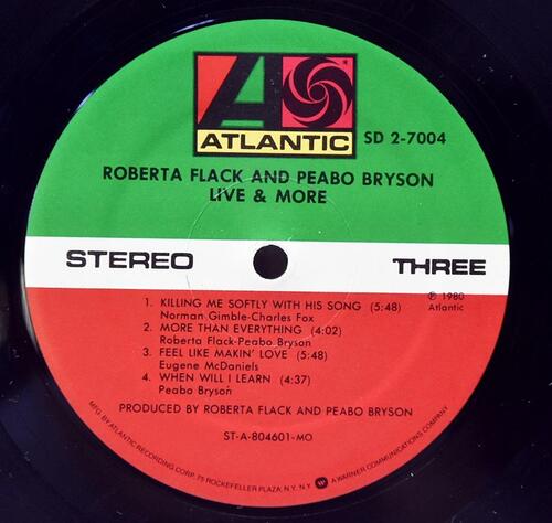 Roberta Flack, Peabo Bryson [로버타 플랙, 피보 브라이슨] - Live &amp; More ㅡ 중고 수입 오리지널 아날로그 2LP