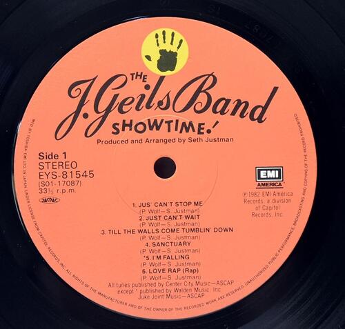 The J. Geils Band [제이 가일스 밴드] – Showtime! ㅡ 중고 수입 오리지널 아날로그 LP