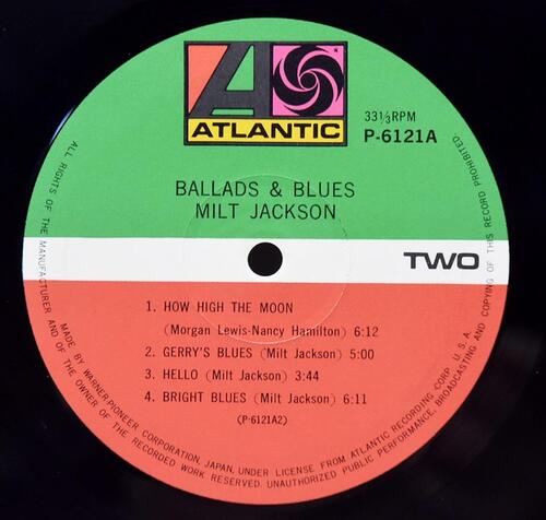 Milt Jackson [밀트 잭슨] ‎- Ballads &amp; Blues - 중고 수입 오리지널 아날로그 LP