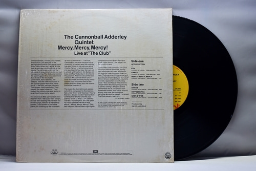 The Cannonball Adderley Quintet [캐논볼 애덜리] - Mercy, Mercy, Mercy! - Live At &quot;The Club&quot;- 중고 수입 오리지널 아날로그 LP