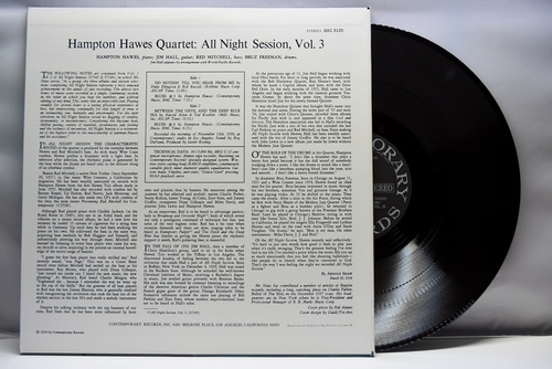 Hampton Hawes Quartet [햄프턴 호스] ‎- All Night Session, Vol. 3 - 중고 수입 오리지널 아날로그 LP