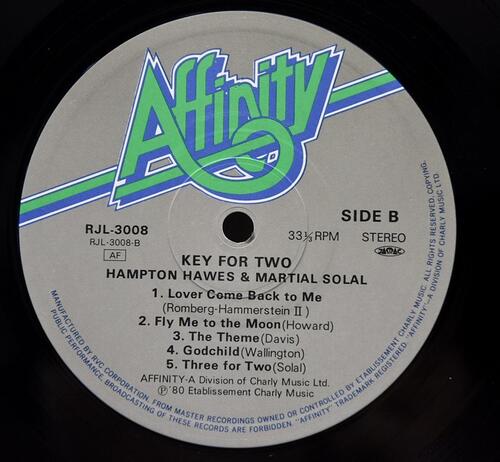 Hampton Hawes, Martial Solal [햄프턴 호스, 마샬 솔랄] – Key For Two - 중고 수입 오리지널 아날로그 LP