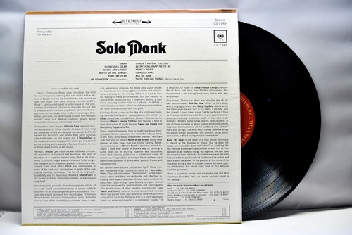 Thelonious Monk [델로니어스 몽크]‎ – Solo Monk - 중고 수입 오리지널 아날로그 LP