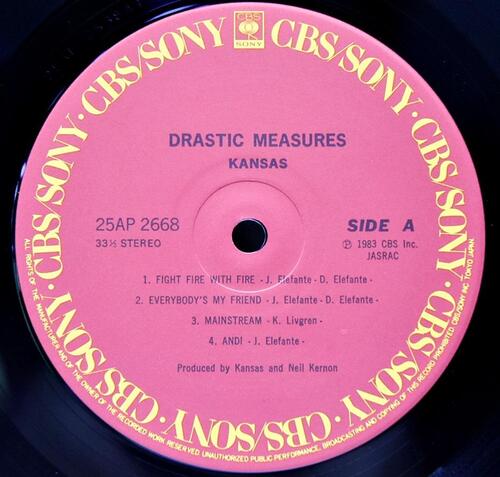Kansas [캔사스] - Drastic Measures ㅡ 중고 수입 오리지널 아날로그 LP
