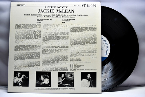 Jackie McLean [재키 맥린] – A Fickle Sonance - 중고 수입 오리지널 아날로그 LP