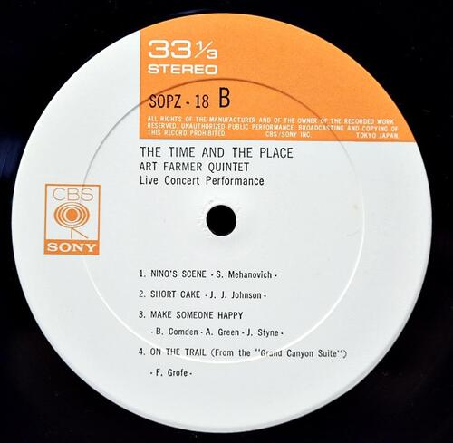 Art Farmer Quintet [아트 파머] – The Time And The Place - 중고 수입 오리지널 아날로그 LP