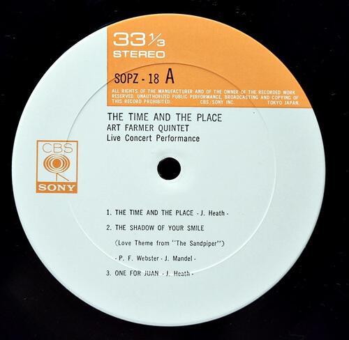 Art Farmer Quintet [아트 파머] – The Time And The Place - 중고 수입 오리지널 아날로그 LP