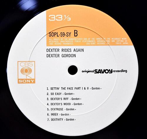 Dexter Gordon [덱스터 고든] – Dexter Rides Again - 중고 수입 오리지널 아날로그 LP