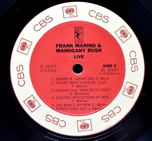 Frank Marino &amp; Mahogany Rush [프랭크 마리노, 마호가니 러쉬] - Live ㅡ 중고 수입 오리지널 아날로그 LP