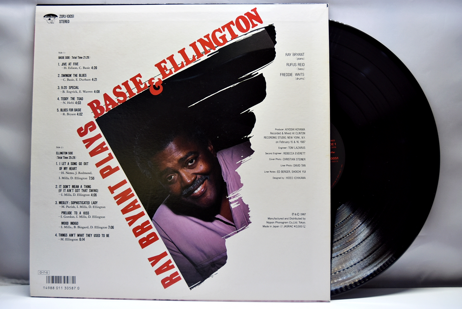 Ray Bryant [레이 브라이언트] - Ray Bryant Plays Basie &amp; Ellington - 중고 수입 오리지널 아날로그 LP