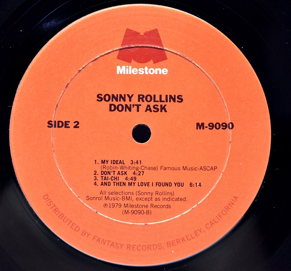 Sonny Rollins [소니 롤린스] - Don&#039;t Ask - 중고 수입 오리지널 아날로그 LP